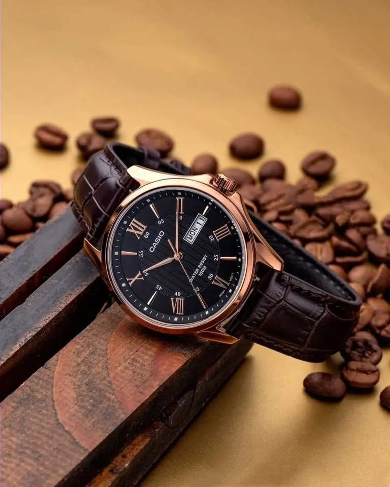 Casio Enticer Leather Belt Watch MTP-1384L-1AVDF - Image 2