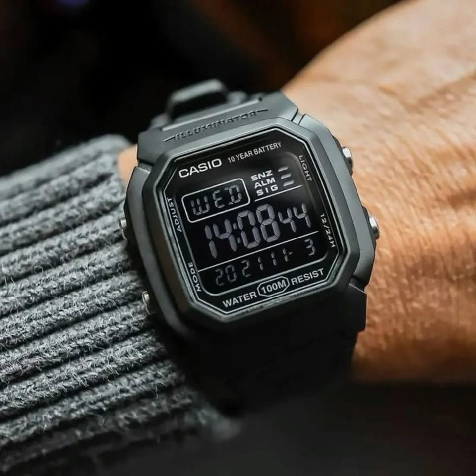 Casio Youth Dual Time Digital Resin Belt Watch W-800H-1BVDF - Image 2