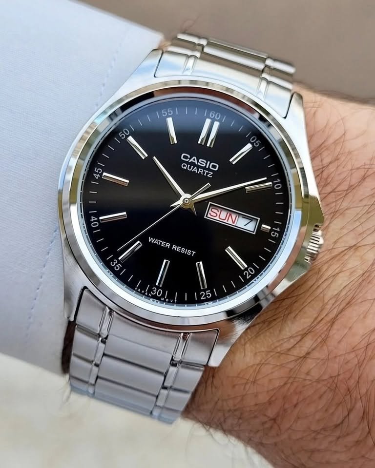 Casio Day Date Chain Watch MTP-1239D-1ADF - Image 2