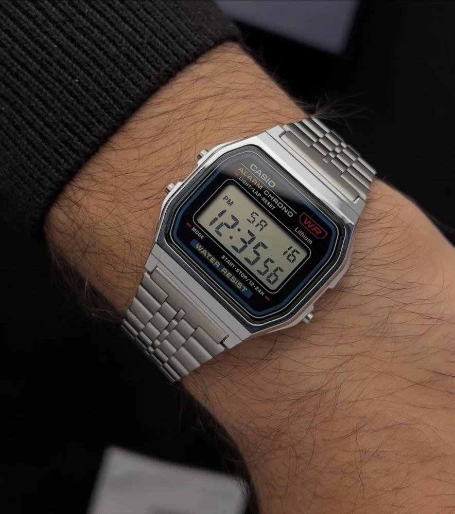 Casio Vintage Digital Chain Watch A159W-N1DF - Image 2