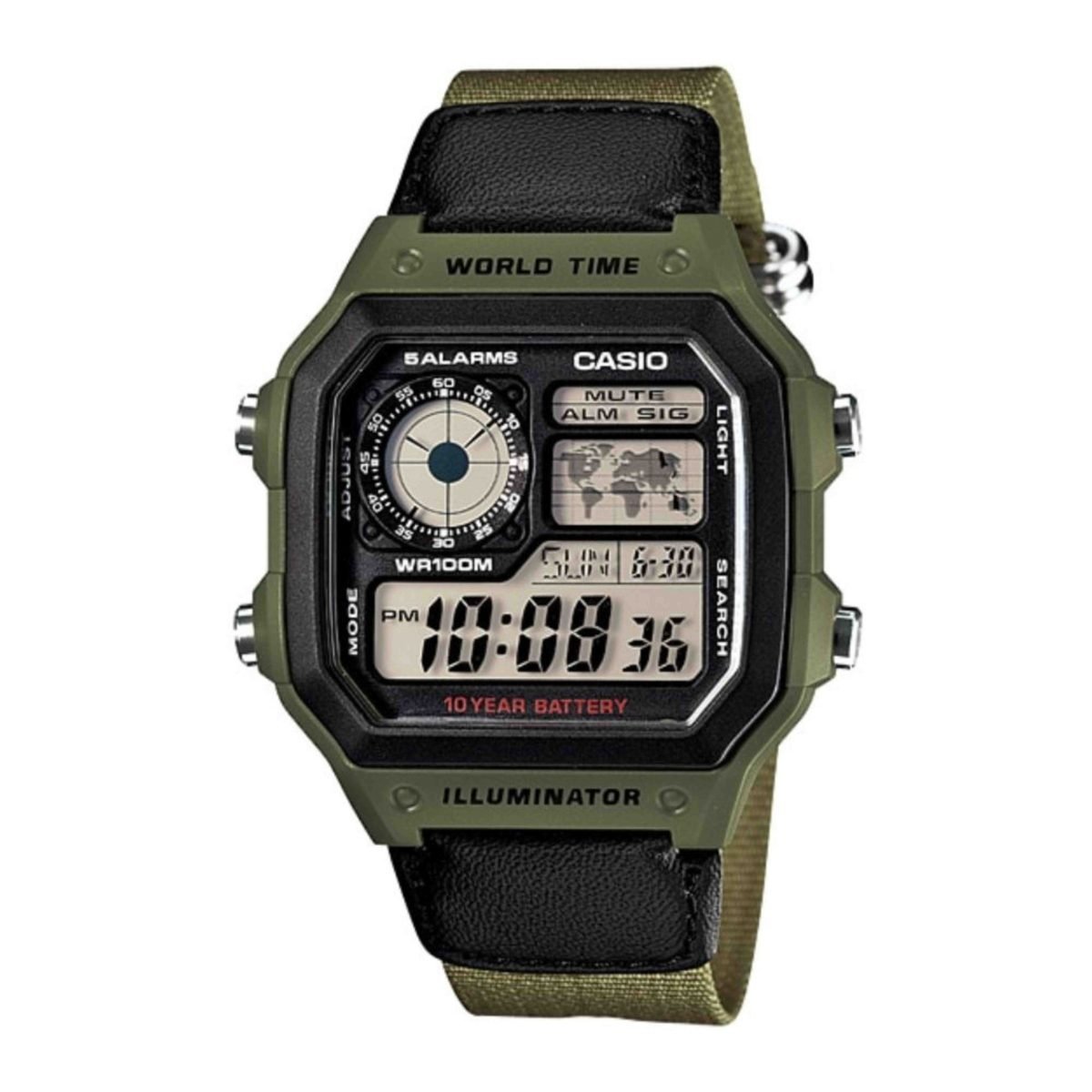 Casio Youth Digital World Time Men's Watch | AE-1200WHB-3BV