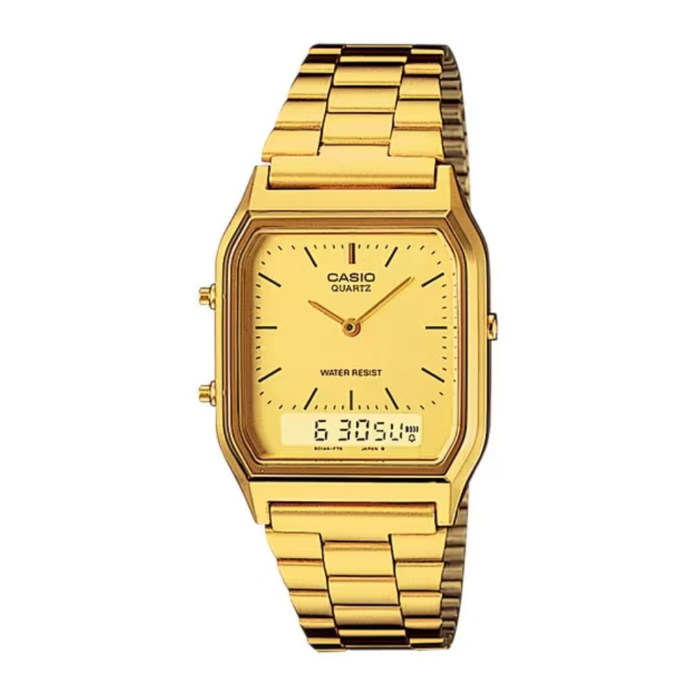 Casio Vintage Dual Time Chain Watch AQ-230GA-9DMQ