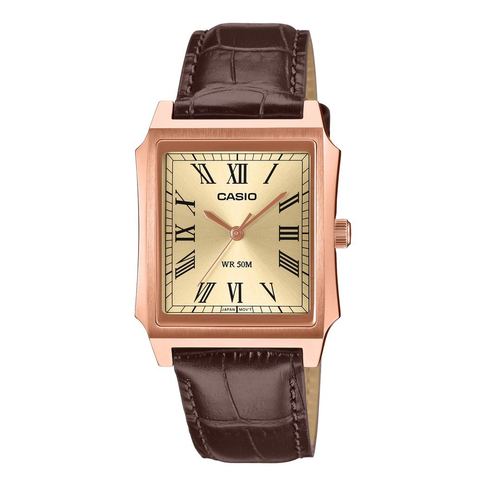Casio Tank Leather Belt Watch MTP-B190RGL-9BVDF