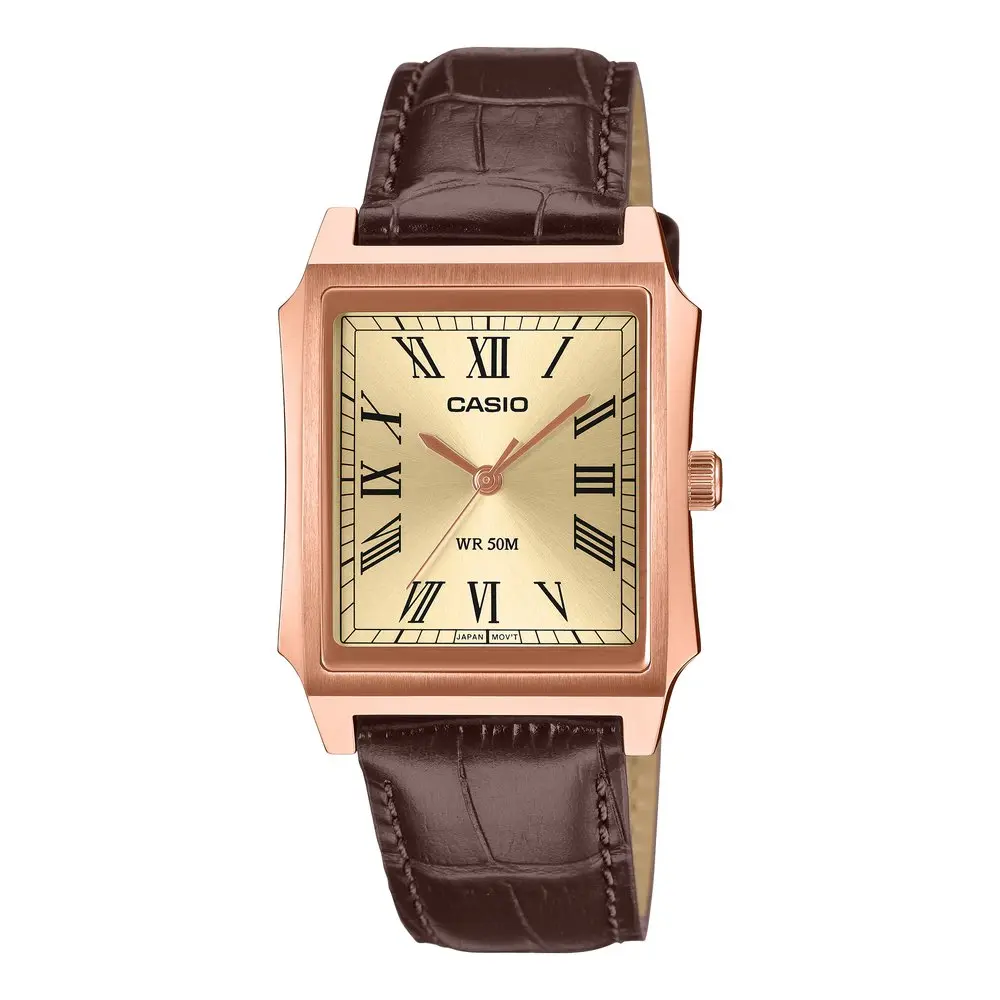 Casio Tank Leather Belt Watch MTP-B190RGL-9BVDF