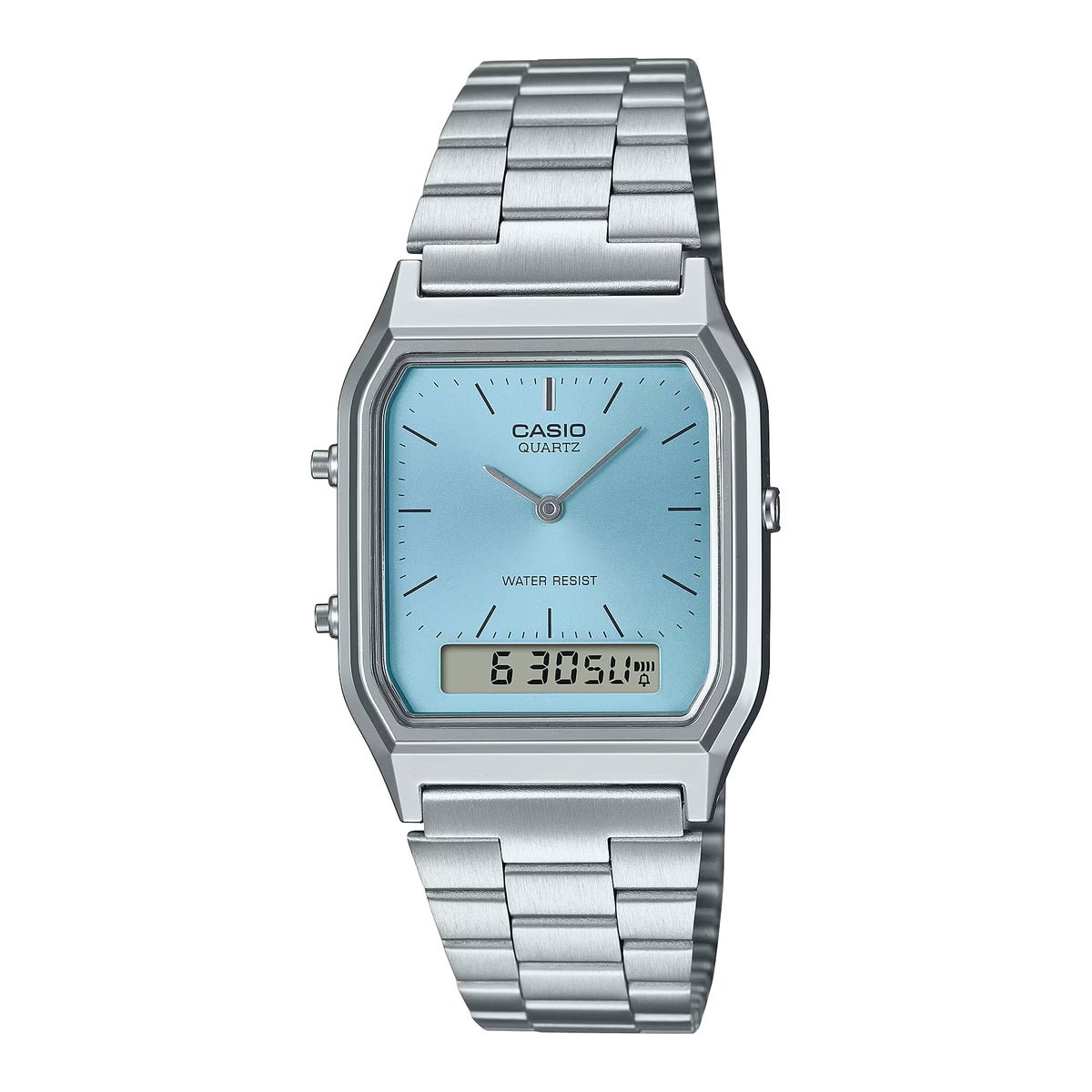 Casio Vintage Dual Time Chain Watch AQ-230A-2A1MQY