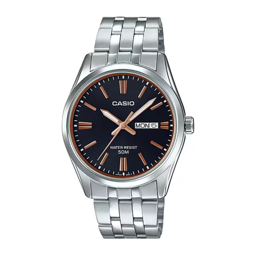 Casio Enticer Day Date Chain Watch MTP-1335D-1A2VDF