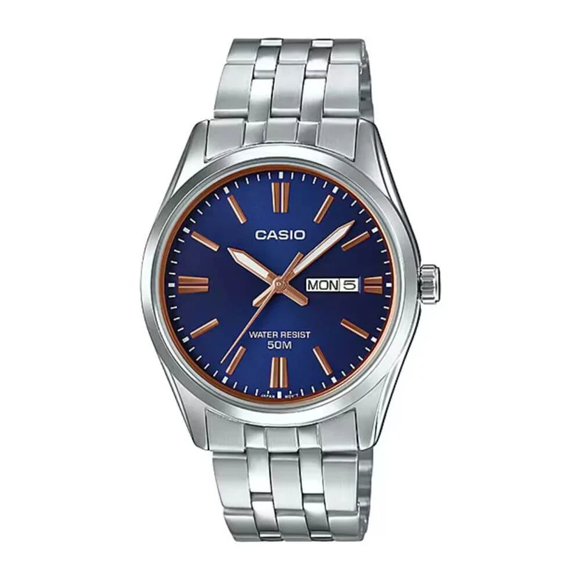 Casio Enticer Day Date Chain Watch MTP-1335D-2A2VDF