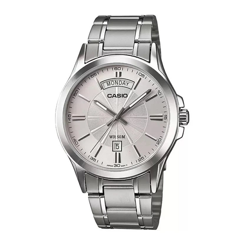 Casio Enticer Day Date Chain Watch MTP-1381D-7AVDF