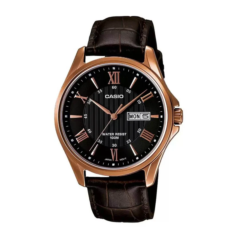Casio Enticer Leather Belt Watch MTP-1384L-1AVDF
