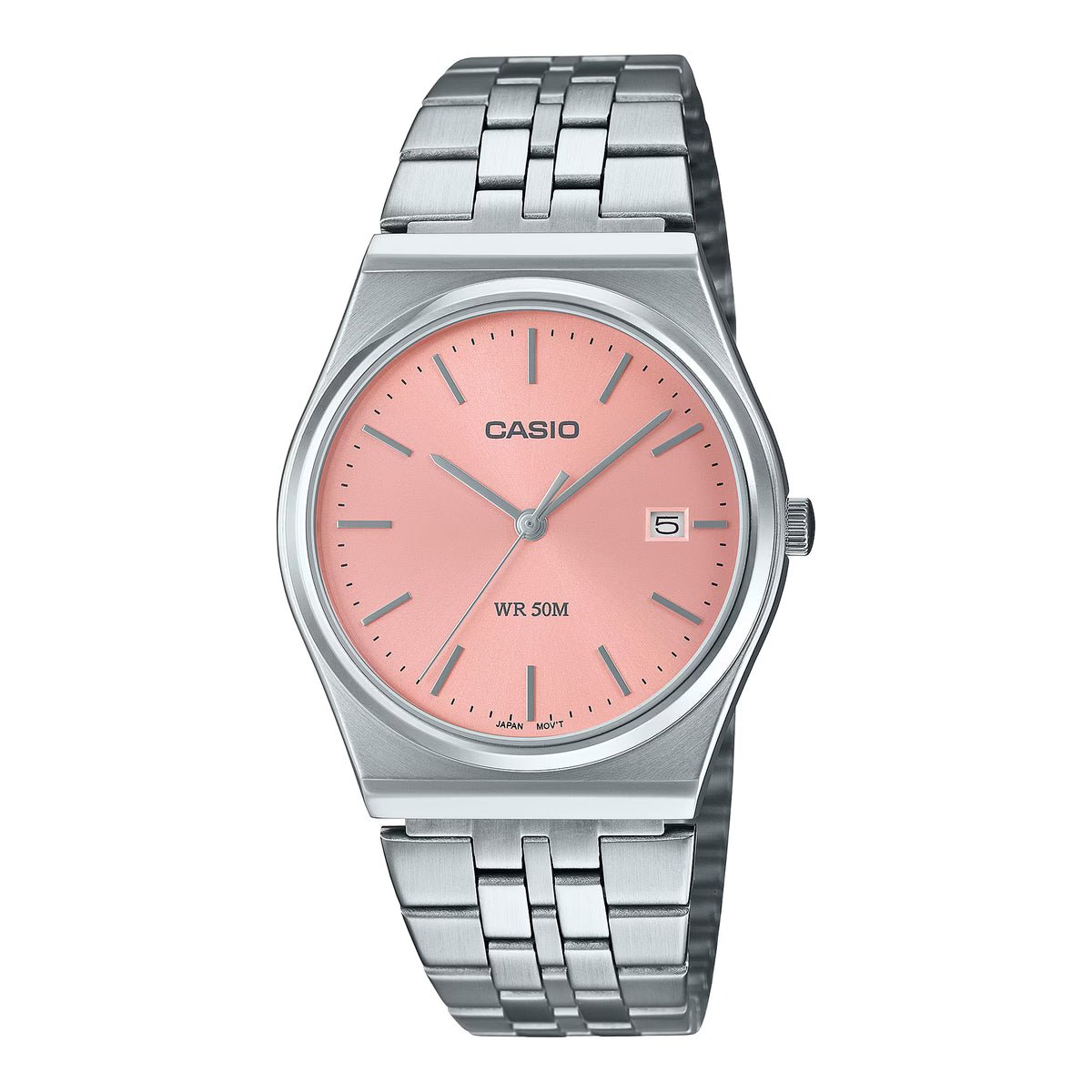 Casio Salmon Pink  Dial Analog Men's Watch MTP-B145D-4AV