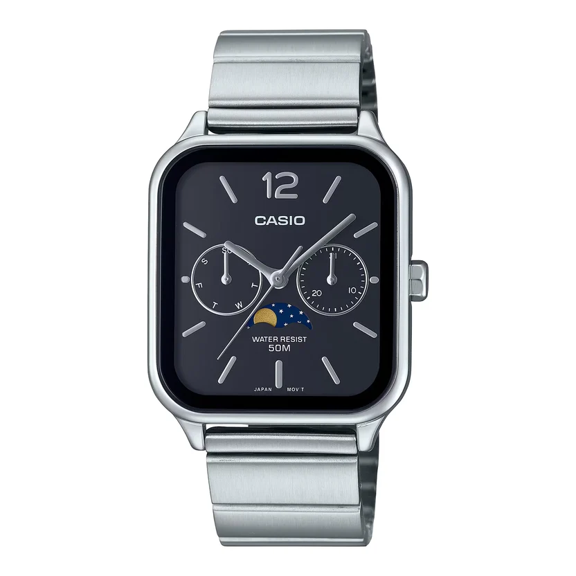 Casio Standard Moon Phase Day Date Chain Watch MTP-M305D-1AVDF