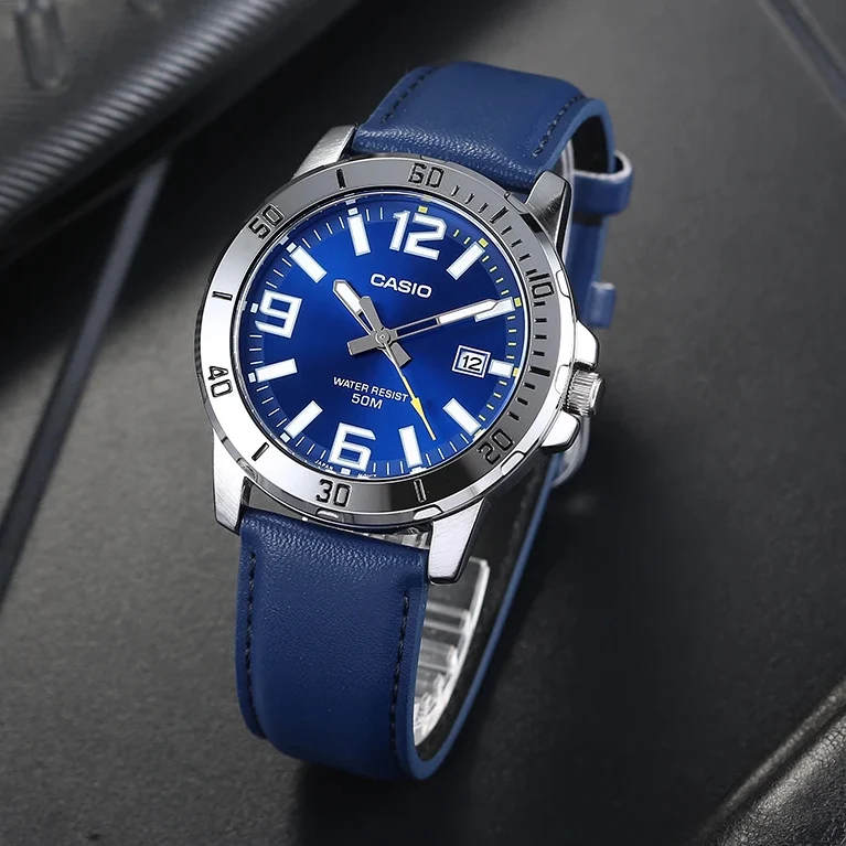Casio Enticer Date Belt Watch MTP-VD01L-2BVUDF - Image 2