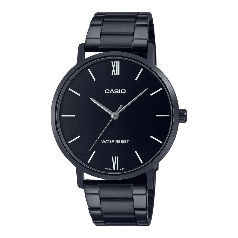 Casio Standard Black Chain Watch MTP-VT01B-1BUDF