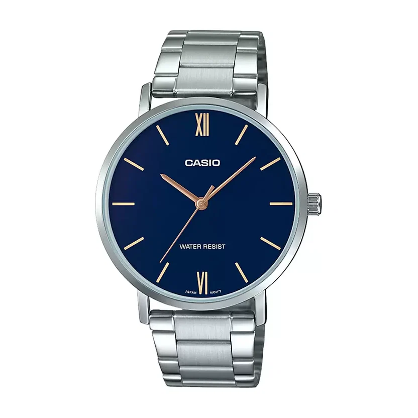 Casio Standard Silver Chain Watch MTP-VT01D-2BUDF