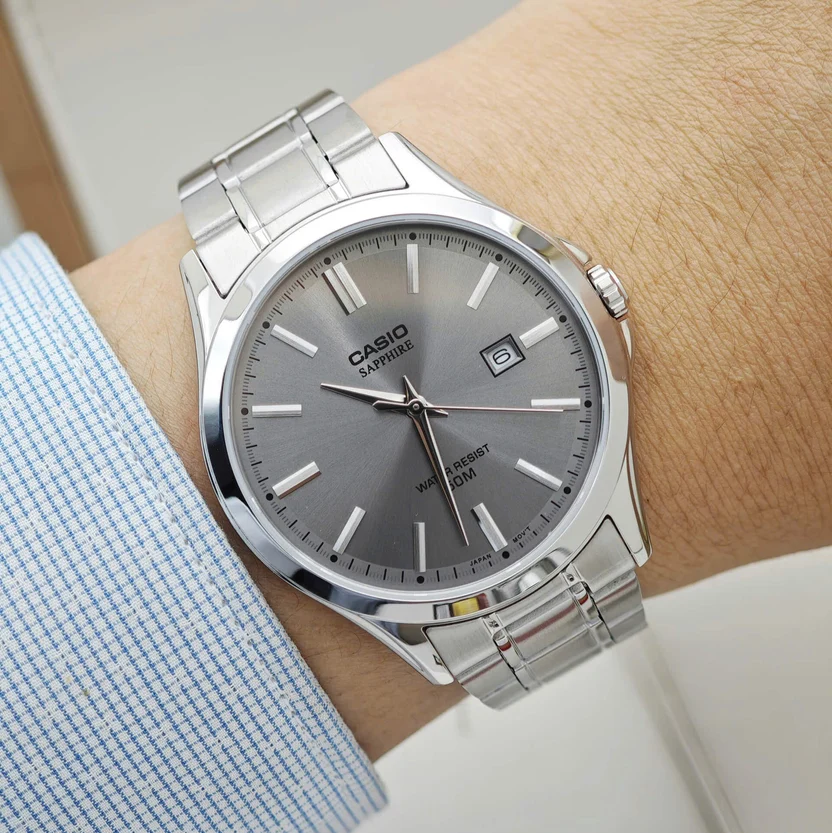 Casio Standard Sapphire Date Chain Watch MTS-115D-8AVDF - Image 2