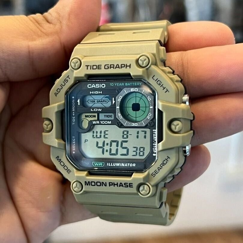 Casio WS-1700H-5AVDF Digital Resin Belt Watch - Image 2
