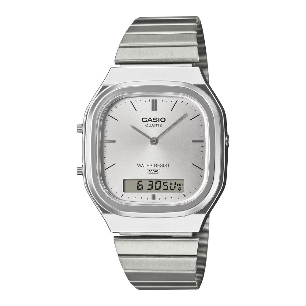 Casio Vintage Dual Time Chain Watch AQ-240E-7ADF