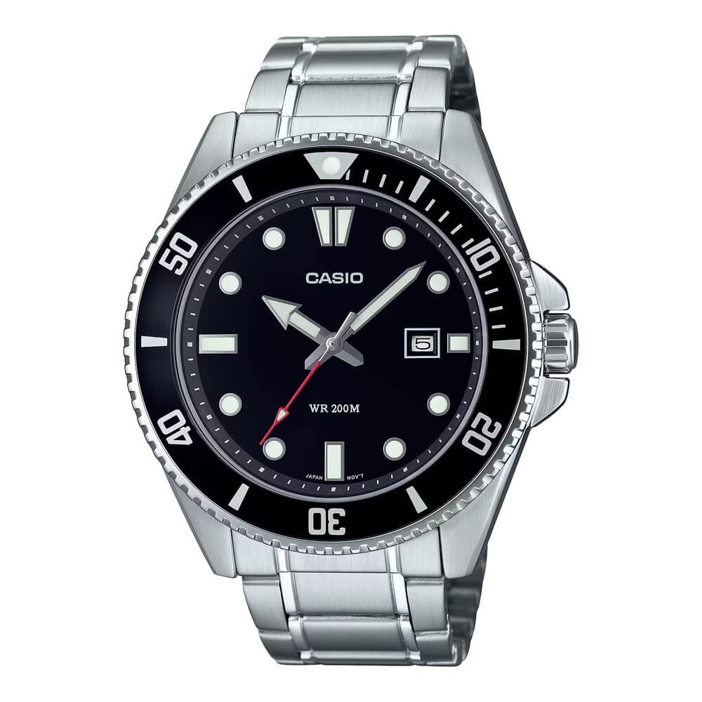 Casio Duro Date Chain Watch  MDV-107D-1A1V