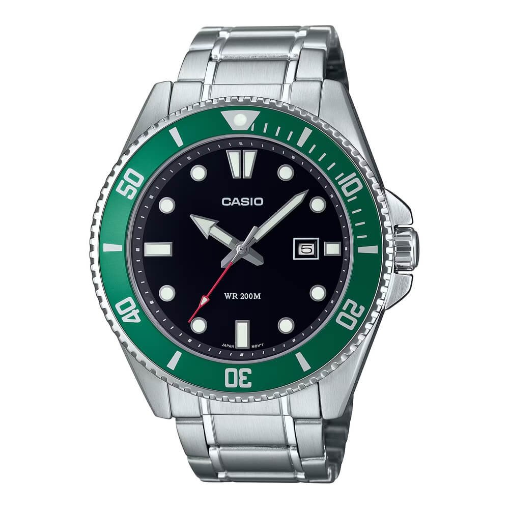 Casio Duro Date Chain Watch  MDV-107D-3AV