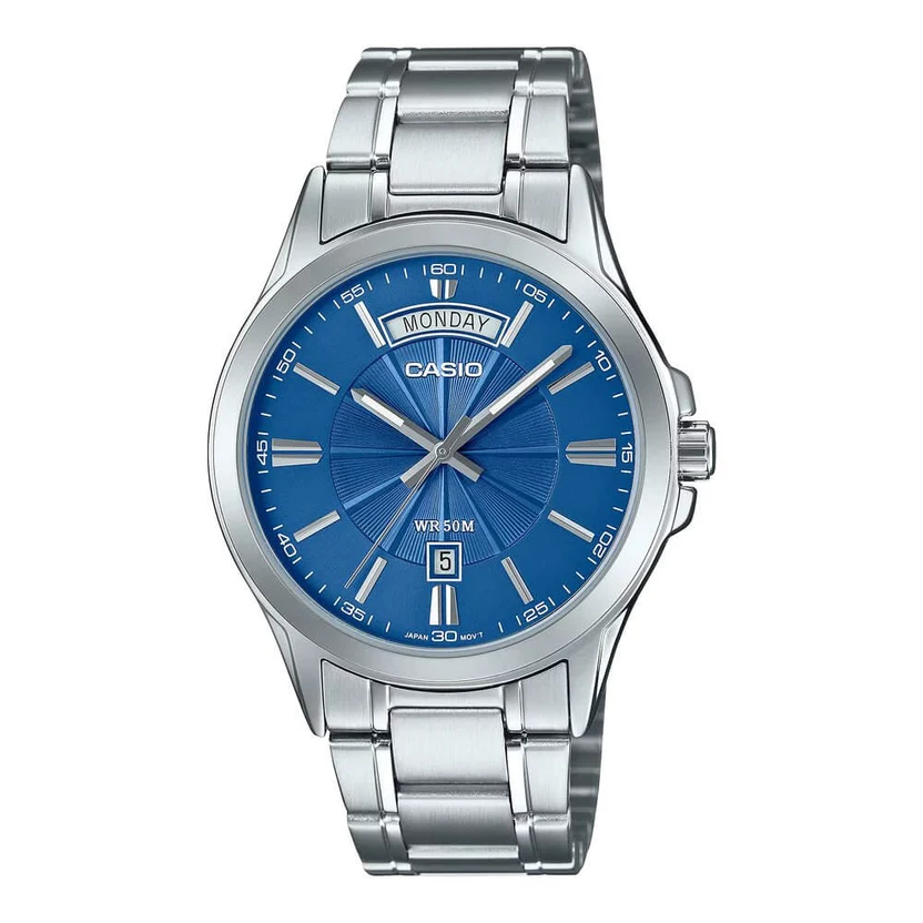Casio Enticer Day Date Chain Watch MTP-1381D-2AVDF