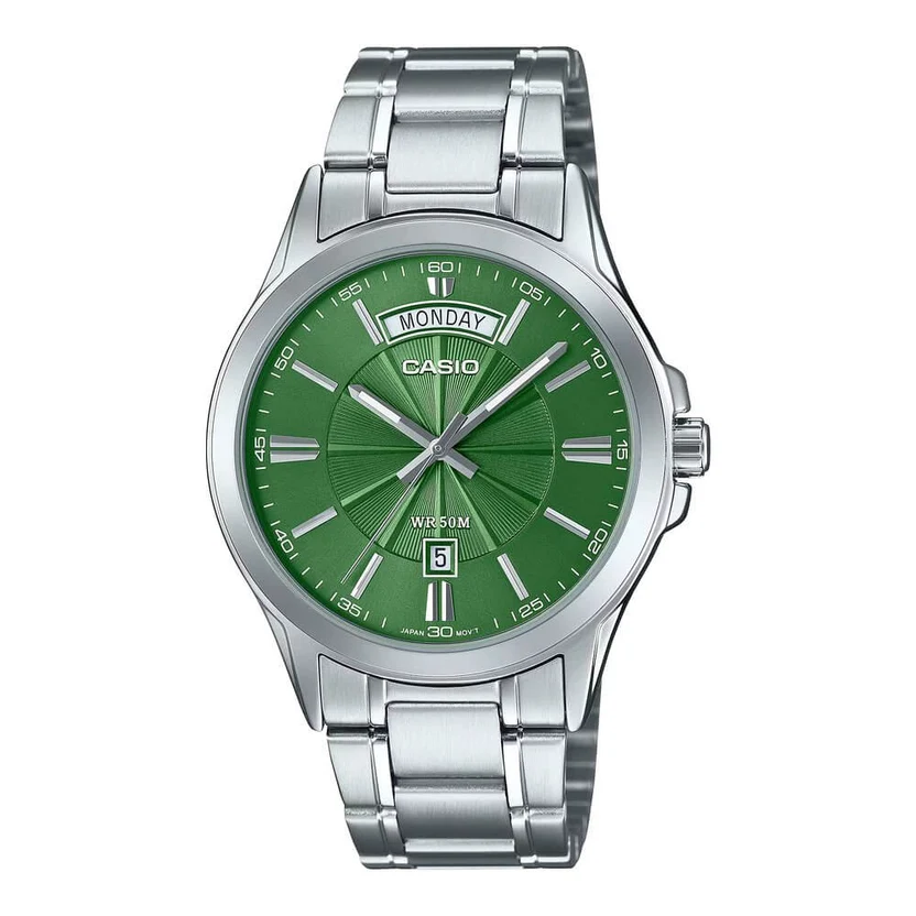 Casio Enticer Day Date Chain Watch MTP-1381D-3AVDF