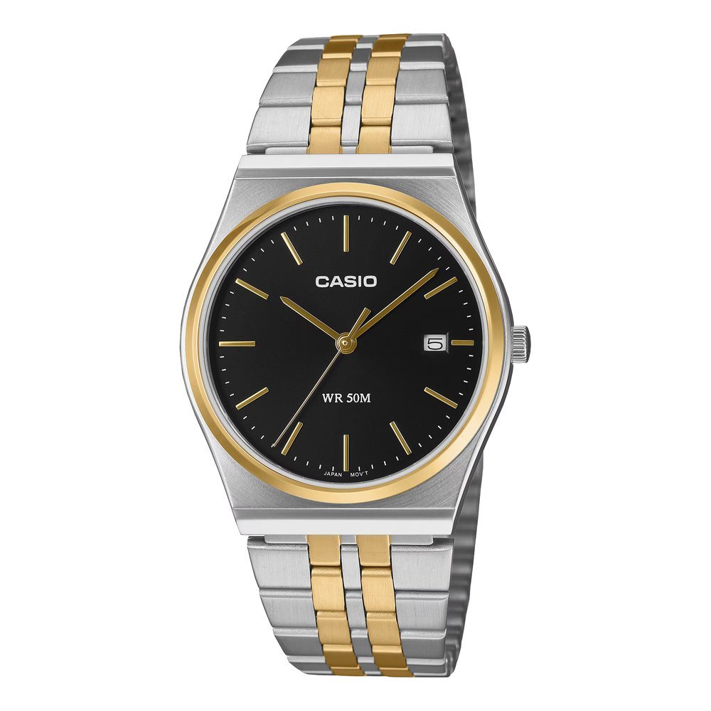 Casio MTP-B145SG-1AV Men’s Black Dial Two-Tone Stainless Steel Watch
