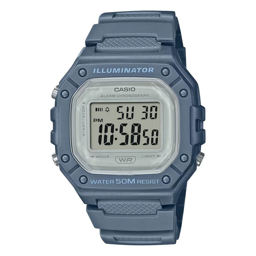 Casio Youth Digital Resin Belt Watch W-218HC-2AVDF