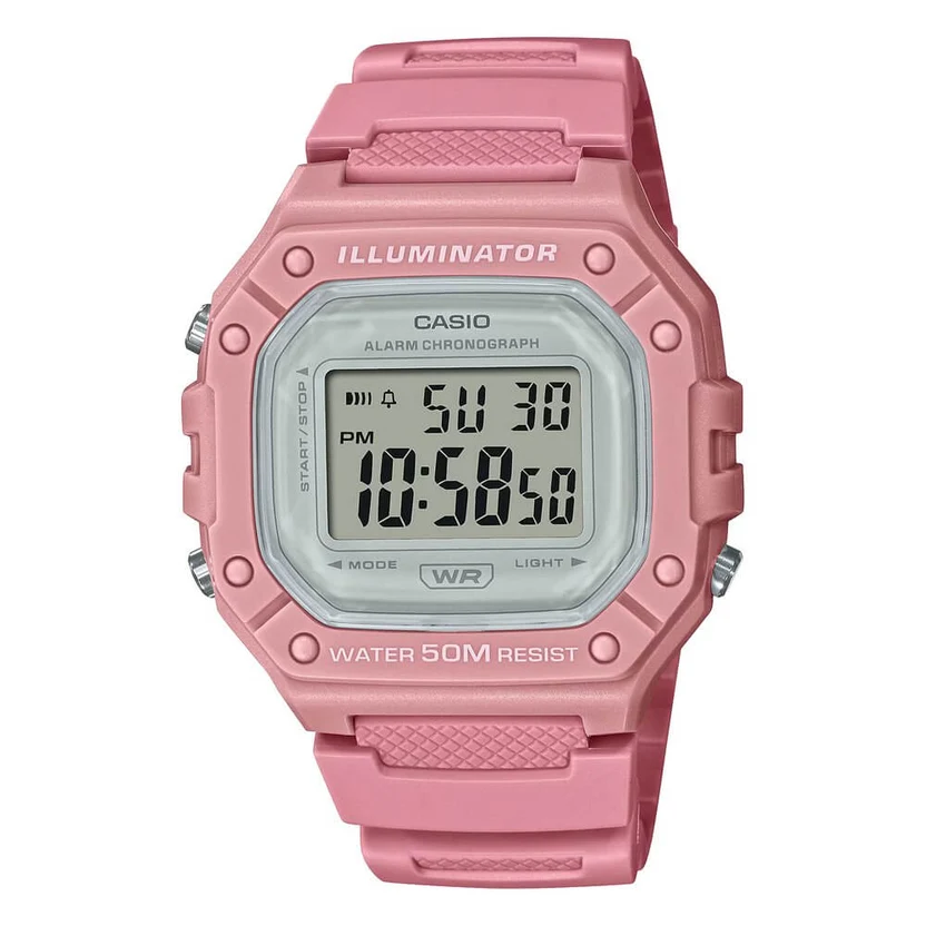 Casio Youth Digital Resin Belt Watch W-218HC-4AVDF