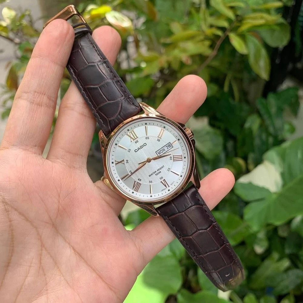 Casio Enticer Leather Belt Watch MTP-1384L-7AV - Image 2
