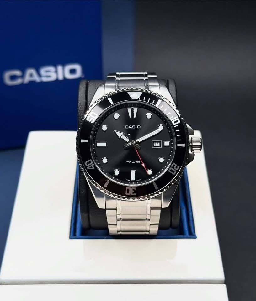 Casio Duro Date Chain Watch MDV-107D-1A1V - Image 2