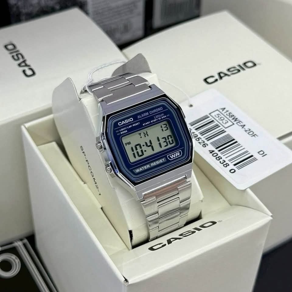 Casio Vintage Digital Chain Watch A158WEA-2DF - Image 2