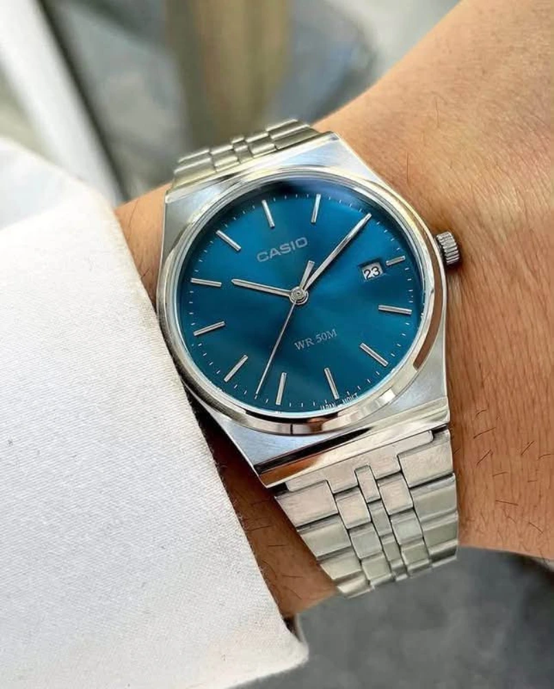 Casio Blue Dial Analog Men's Watch MTP-B145D-2A2VDF - Image 2