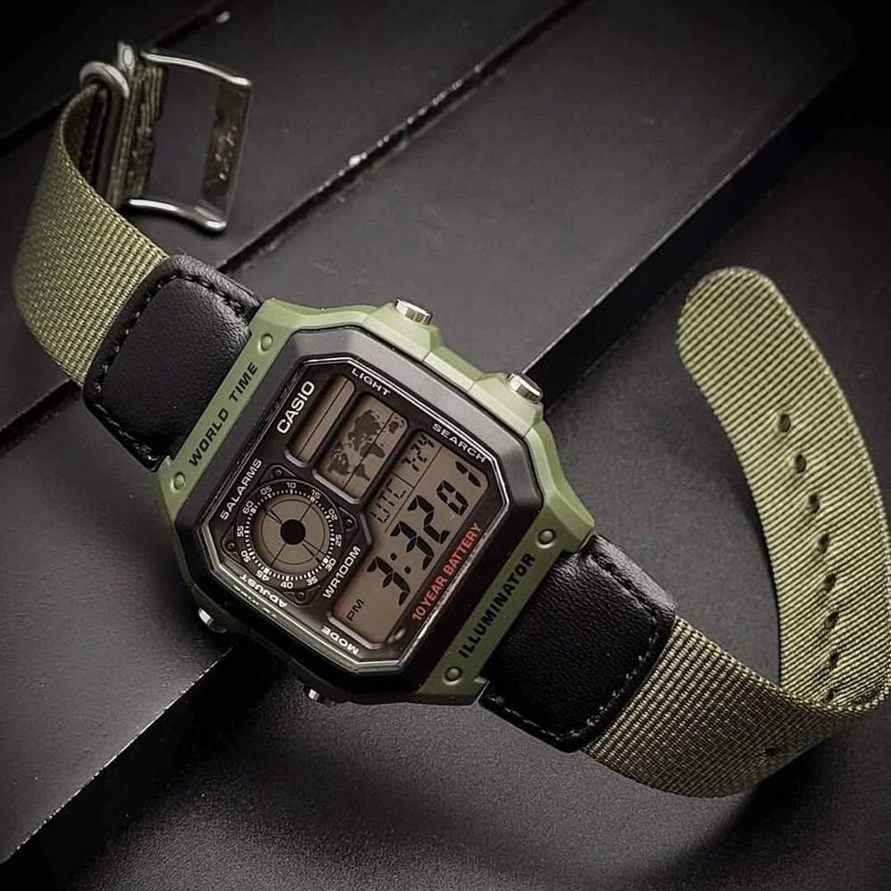 Casio Youth Digital World Time Men's Watch | AE-1200WHB-3BV - Image 2