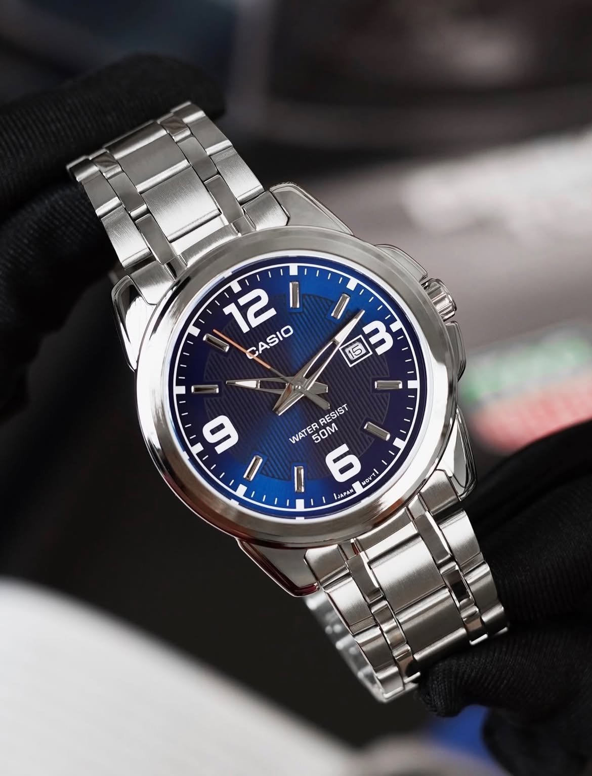Casio Enticer Date Chain Watch MTP-1314D-2AVDF - Image 2