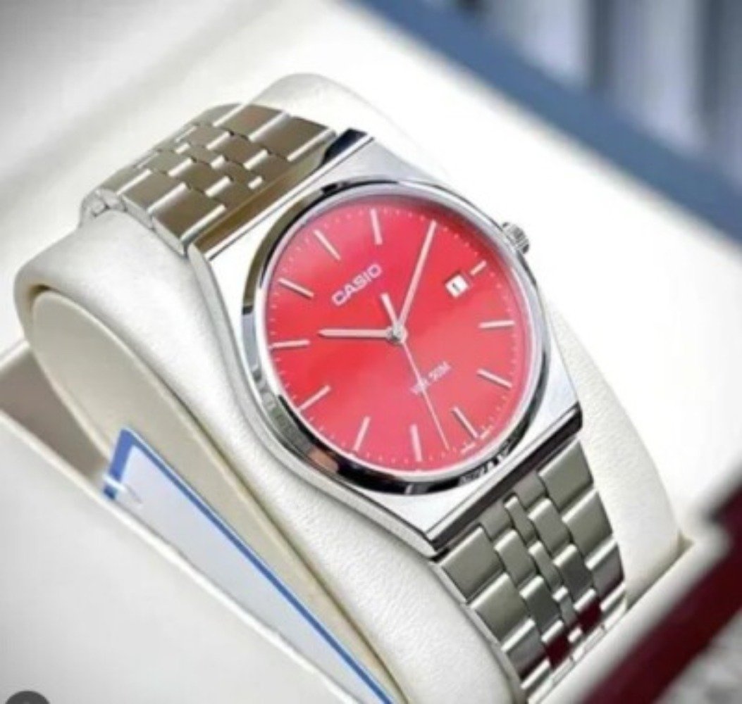 Casio Red Dial Analog Men's Watch MTP-B145D-4A2V - Image 2