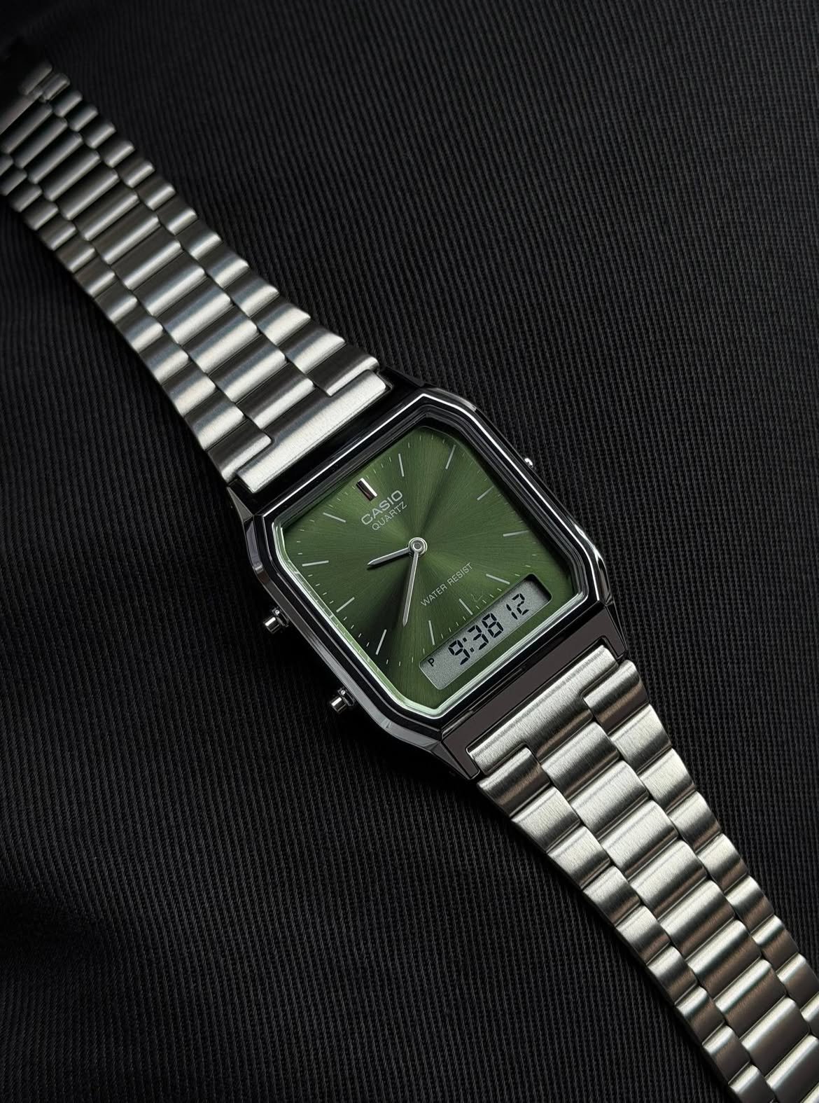 Casio Vintage Dual Time Chain Watch AQ-230A-3AMQYDF - Image 2
