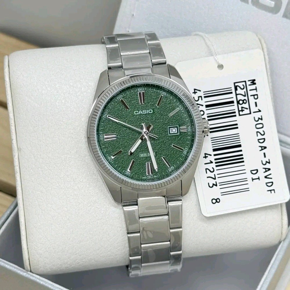 Casio Enticer Date Chain Watch MTP-1302DA-3AVDF - Image 2