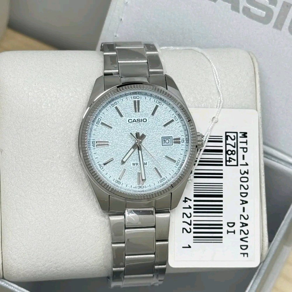 Casio Enticer Date Chain Watch MTP-1302DA-2A2VDF - Image 2