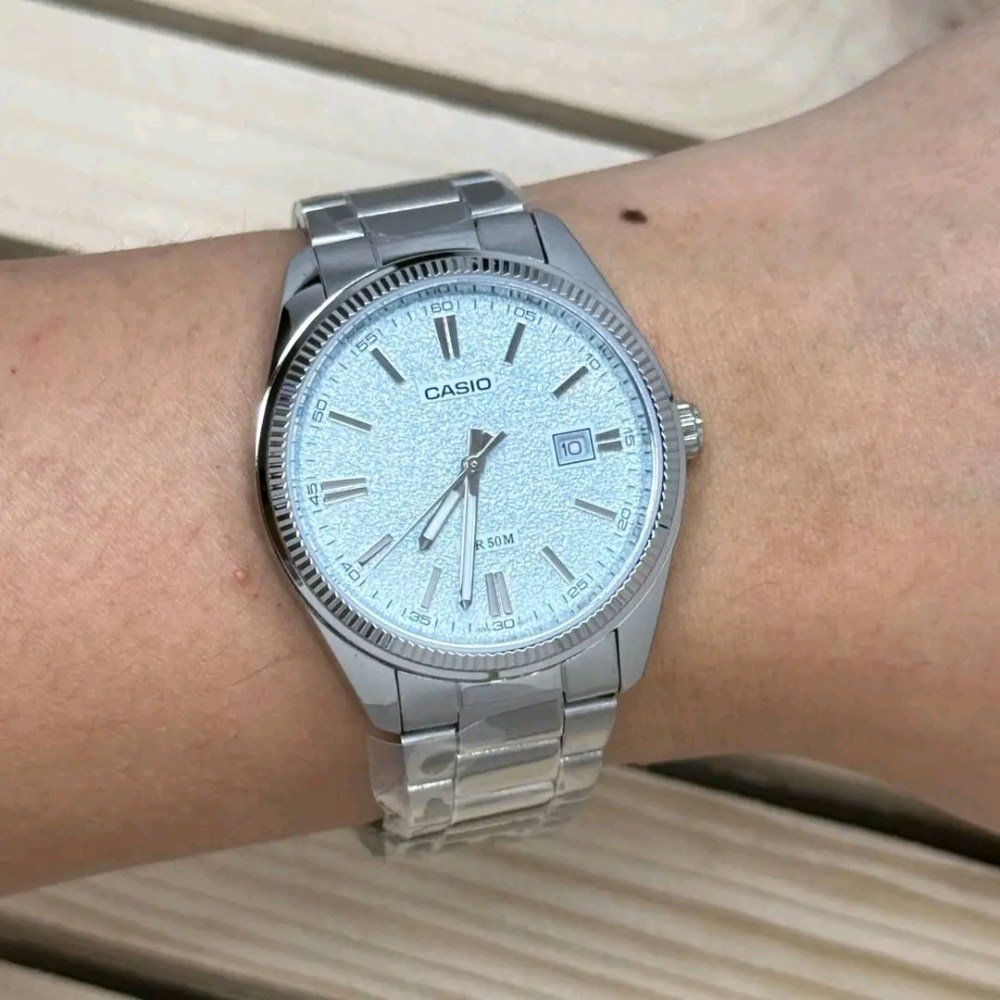 Casio Enticer Date Chain Watch MTP-1302DA-2A2VDF - Image 3