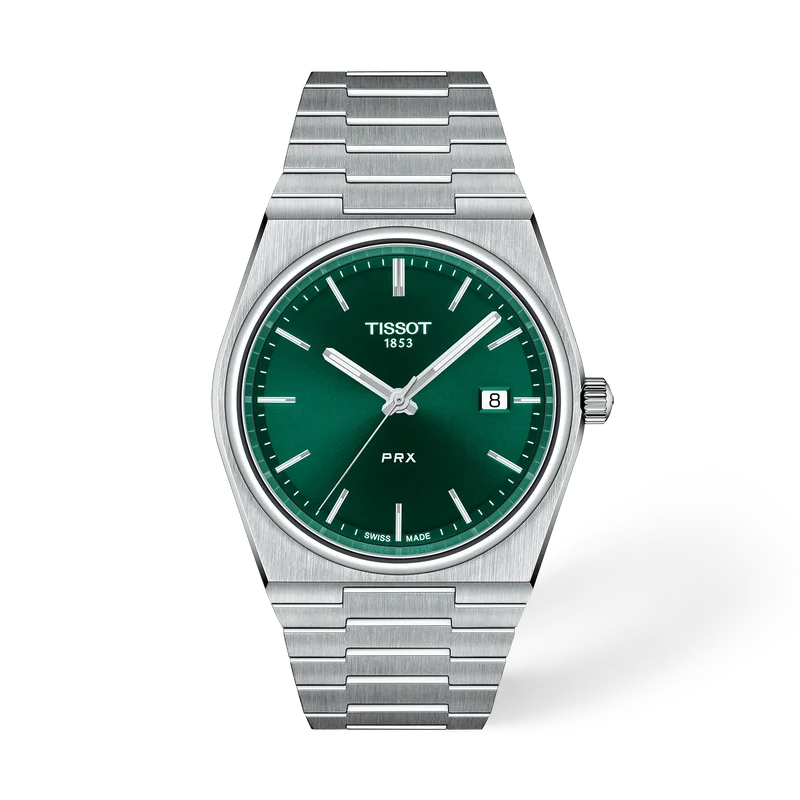 TISSOT PRX 40mm Emerald Green Dial Men's Quartz Watch – T137.410.11.091.00