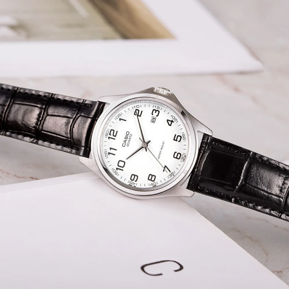Casio Standard Date Leather Belt Watch MTP-1183E-7BDF - Image 3