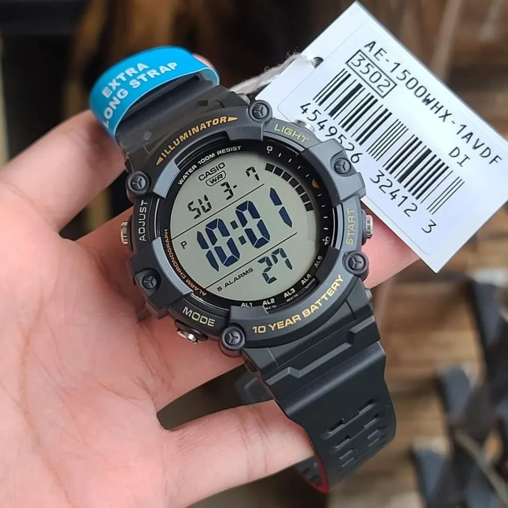 Casio AE-1500WHX-1AVDF Digital Resin Belt Watch - Image 2