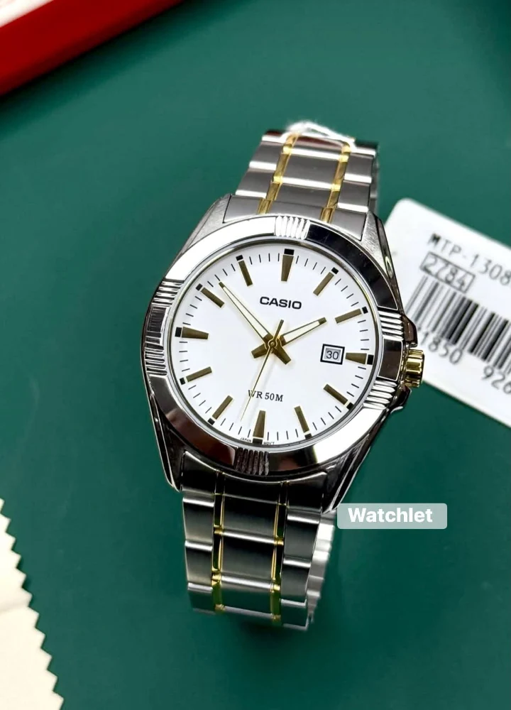 Casio Enticer Date Chain Watch MTP-1308SG-7AVDF - Image 2