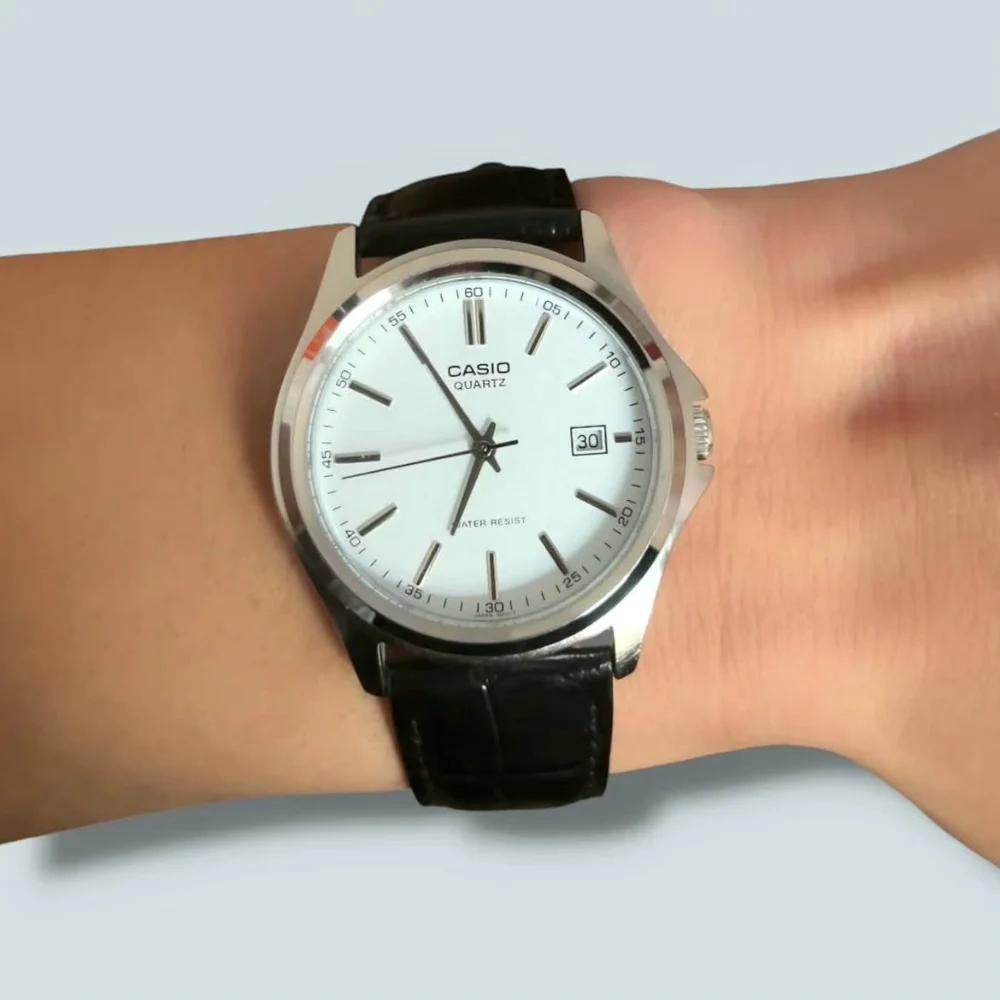 Casio Standard Date Leather Belt Watch MTP-1183E-7ADF - Image 4