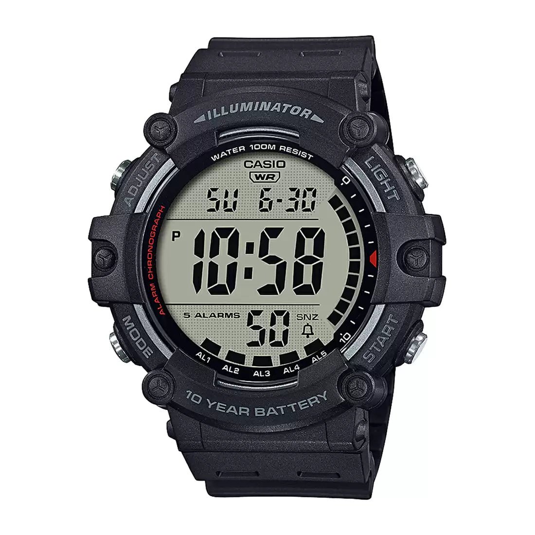 Casio AE-1500WH-1AV Digital Resin Belt Watch