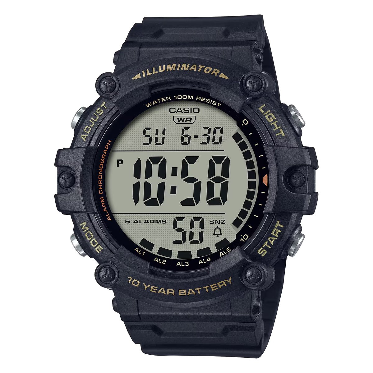 Casio AE-1500WHX-1AVDF Digital Resin Belt Watch