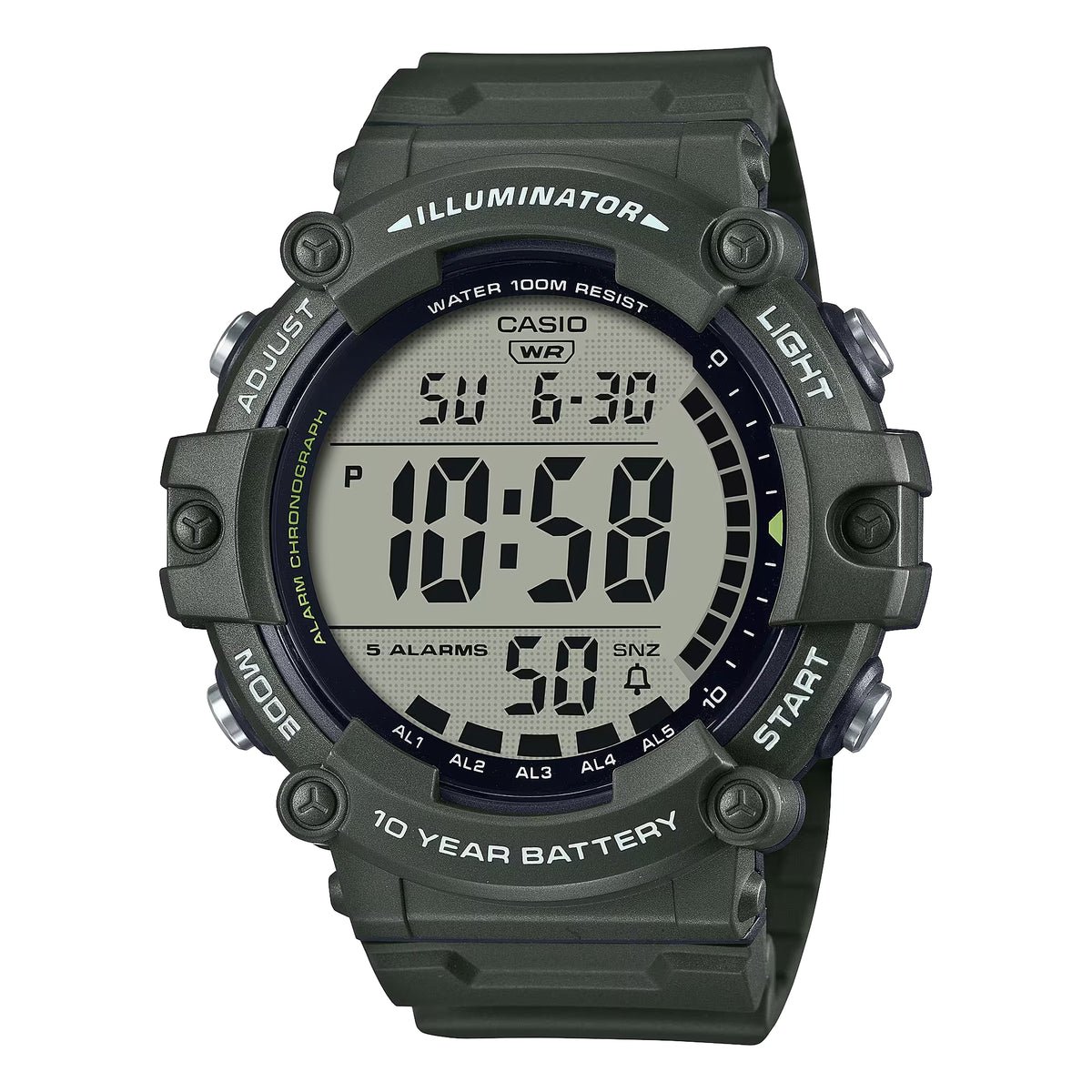 Casio AE-1500WHX-3AVDF Digital Resin Belt Watch