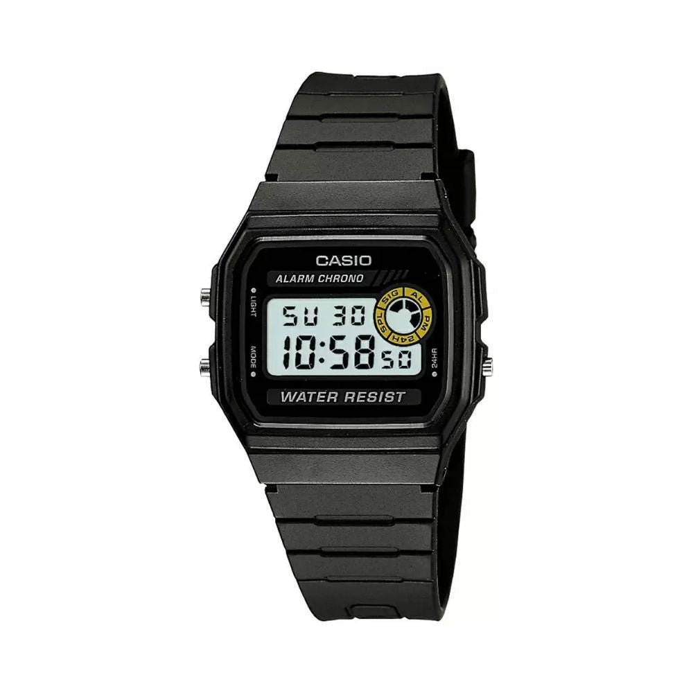 Casio Vintage Digital Black Resin Belt Watch F-94WA-8DG