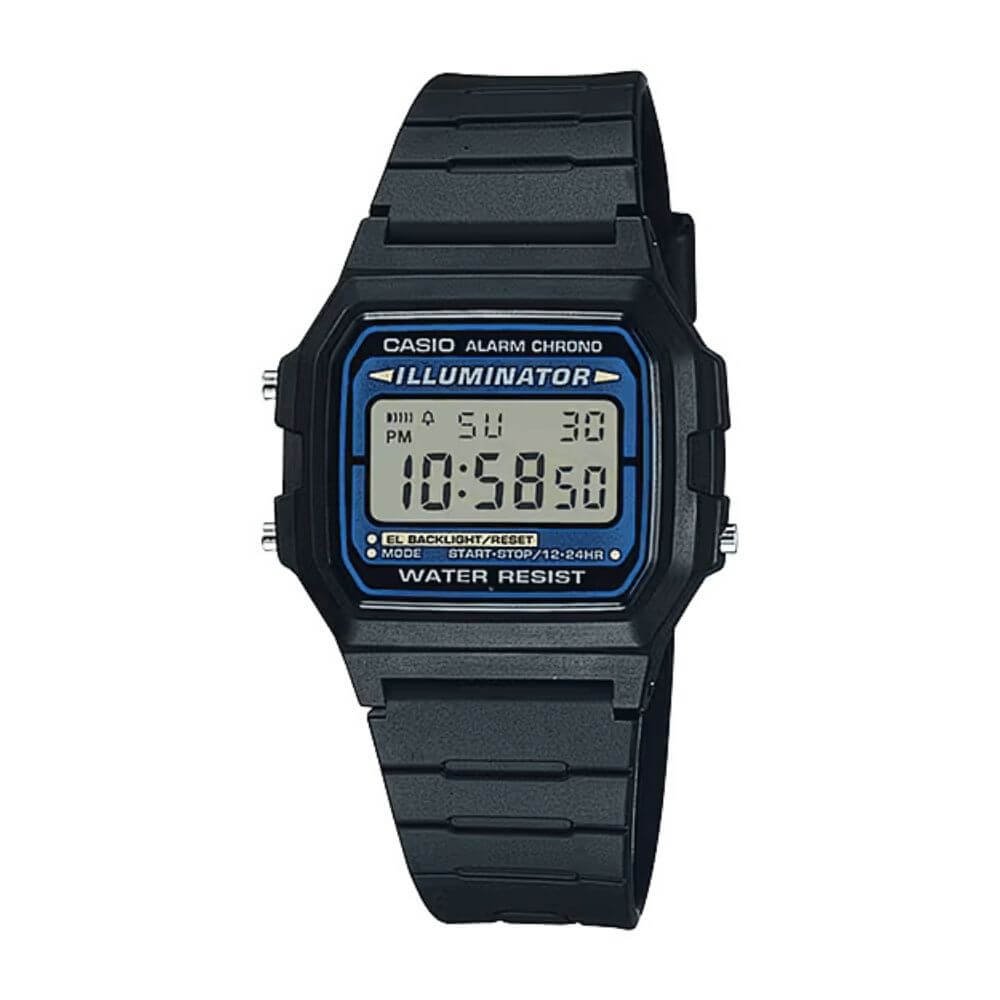 Casio Vintage Digital Black Resin Belt Watch F-105W-1ADF