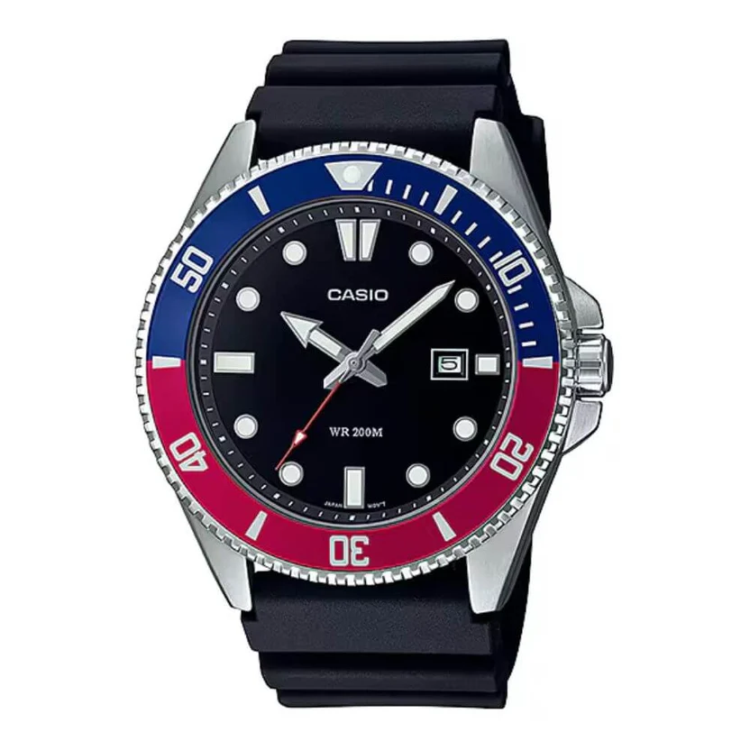 Casio Standard Duro Date Resin Belt Watch MDV-107-1A3VDF